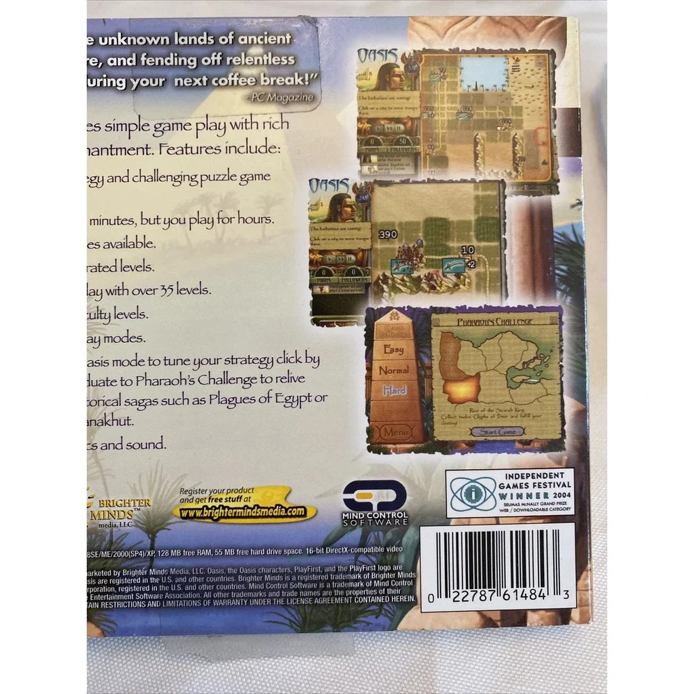 Oasis PC CD-ROM Puzzle Game‎ PlayFirst Vintage Y2K Windows CD Complete
